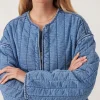 Ceres Life Comfy Quilted Boxy Jacket - Worn Blue
