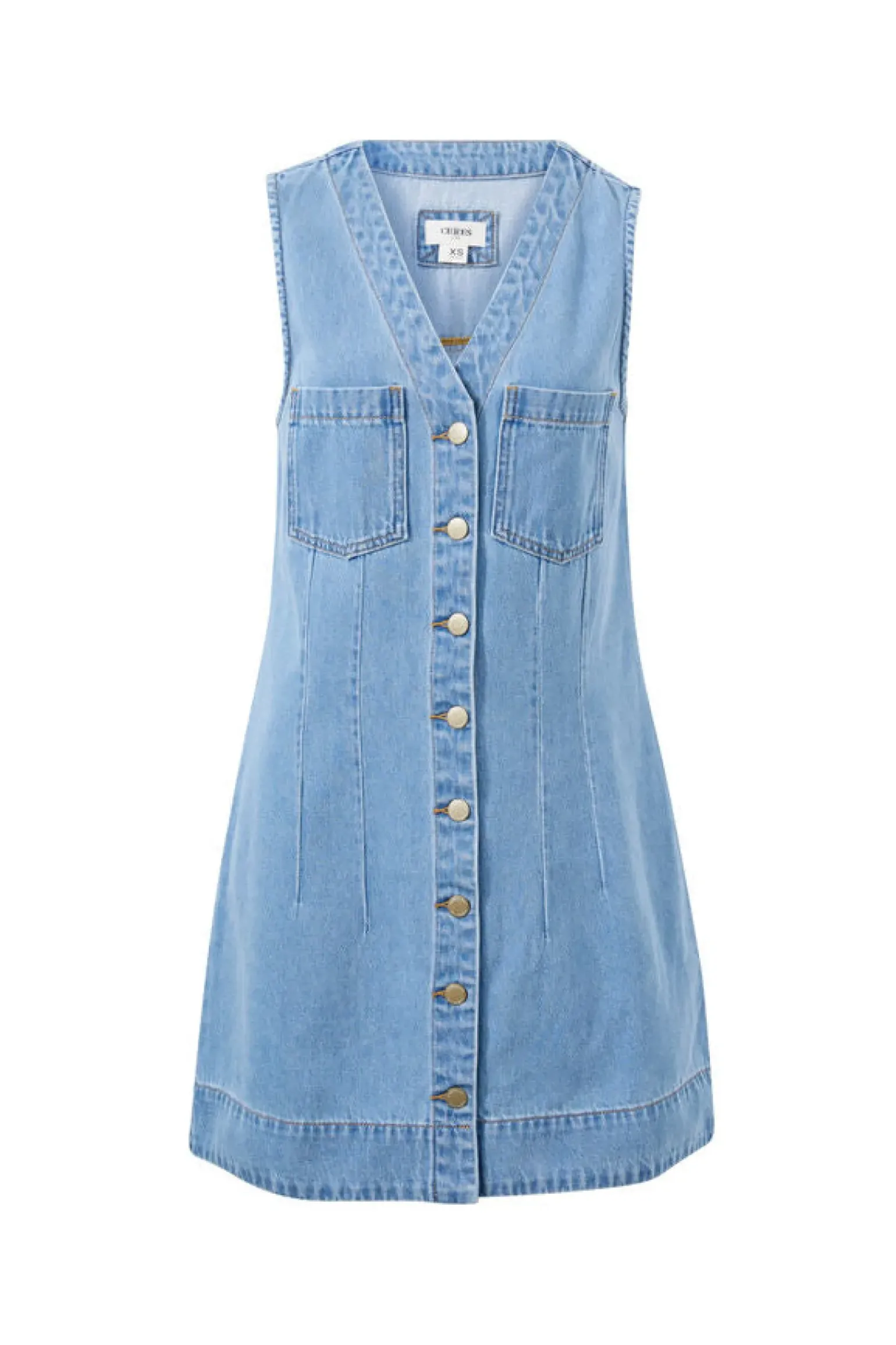 Ceres Life Seamed Mini Shift Dress - Vintage Blue