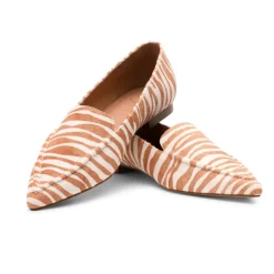 Millwoods Poplar Pointed Flat- Brown Zebra