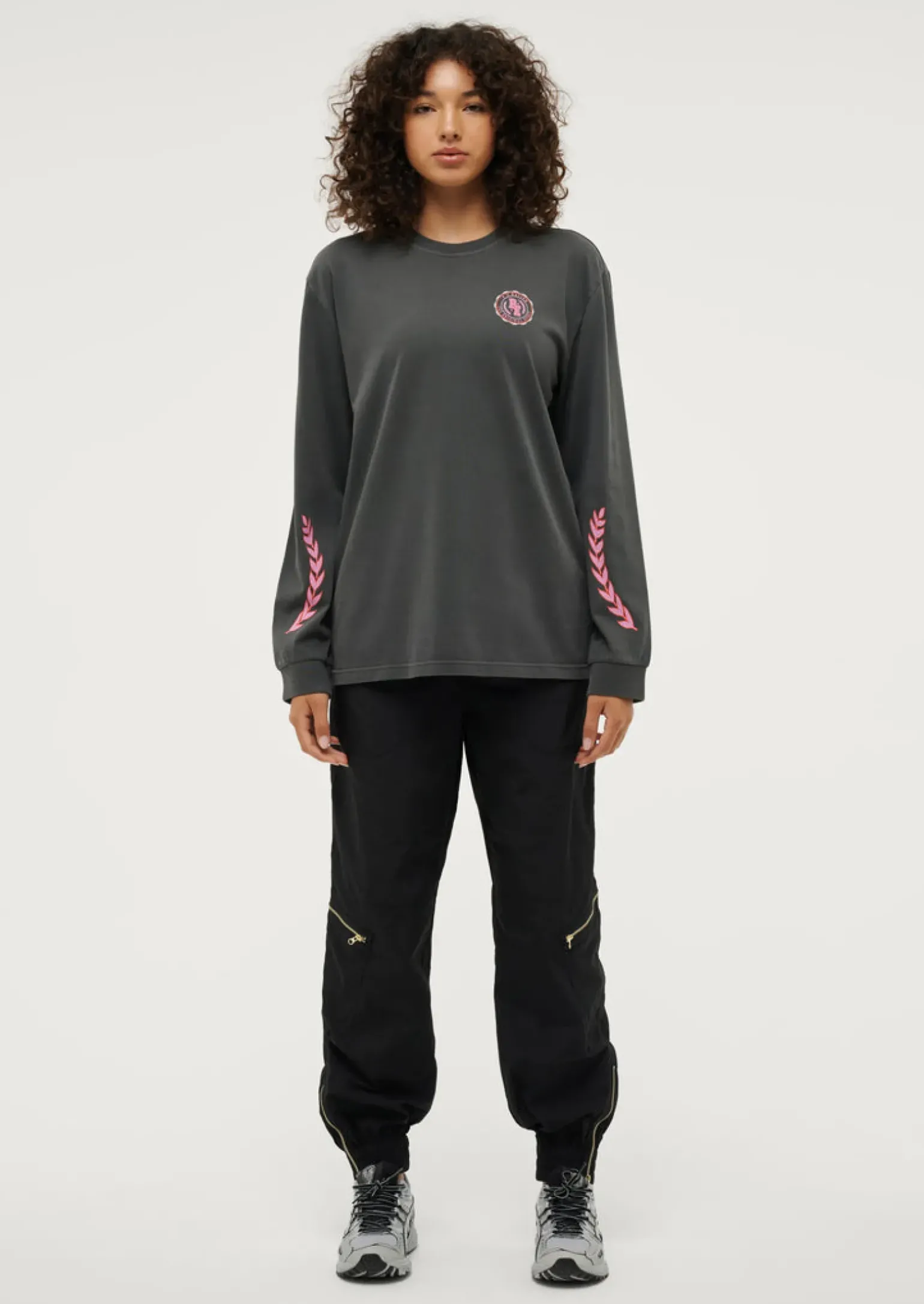 P.E Nation Phoenix Long Sleeve Tee - Washed Dark Shadow