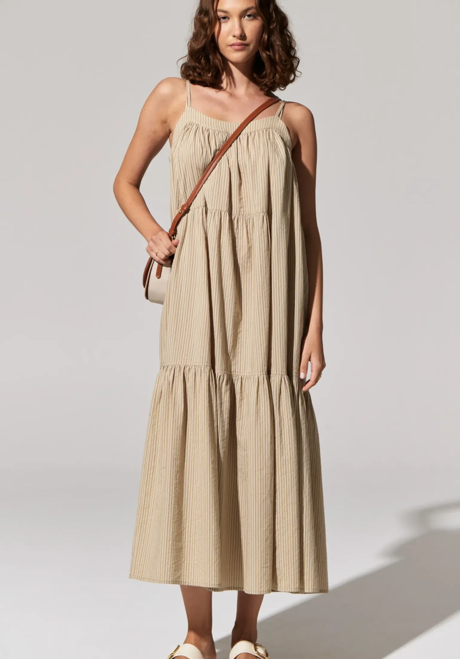 Pol Acacia Sundress - Light Khaki