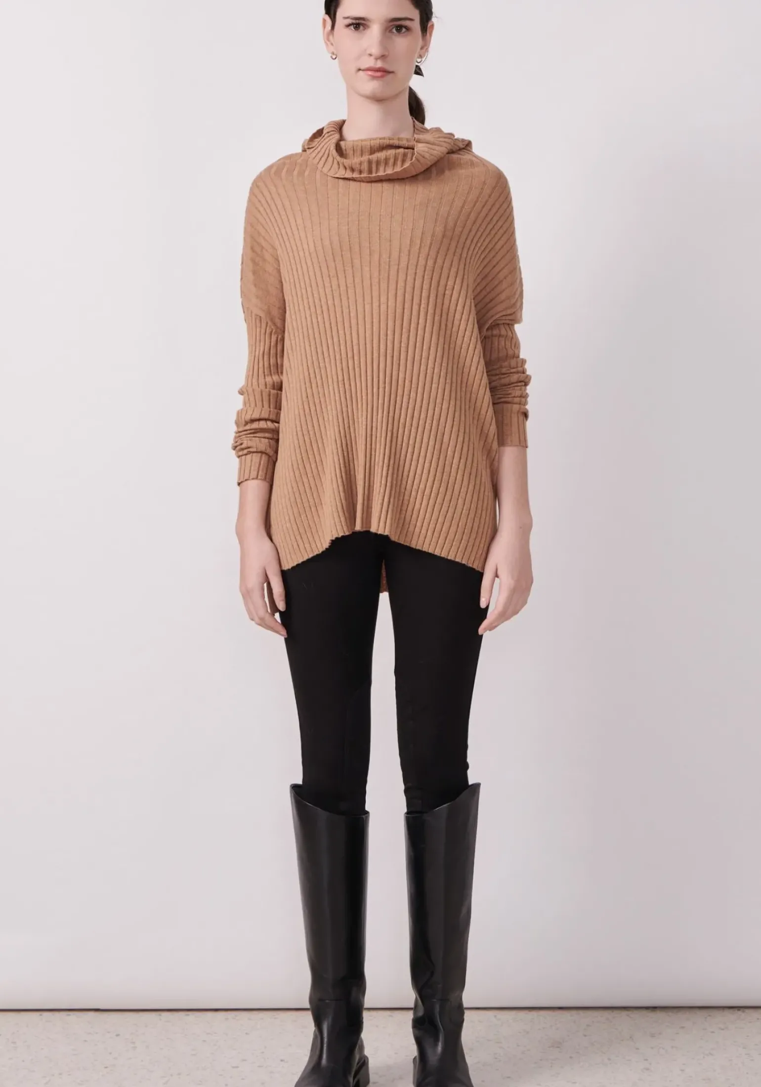 POL Cirelle Ribbed Rollneck- Fox