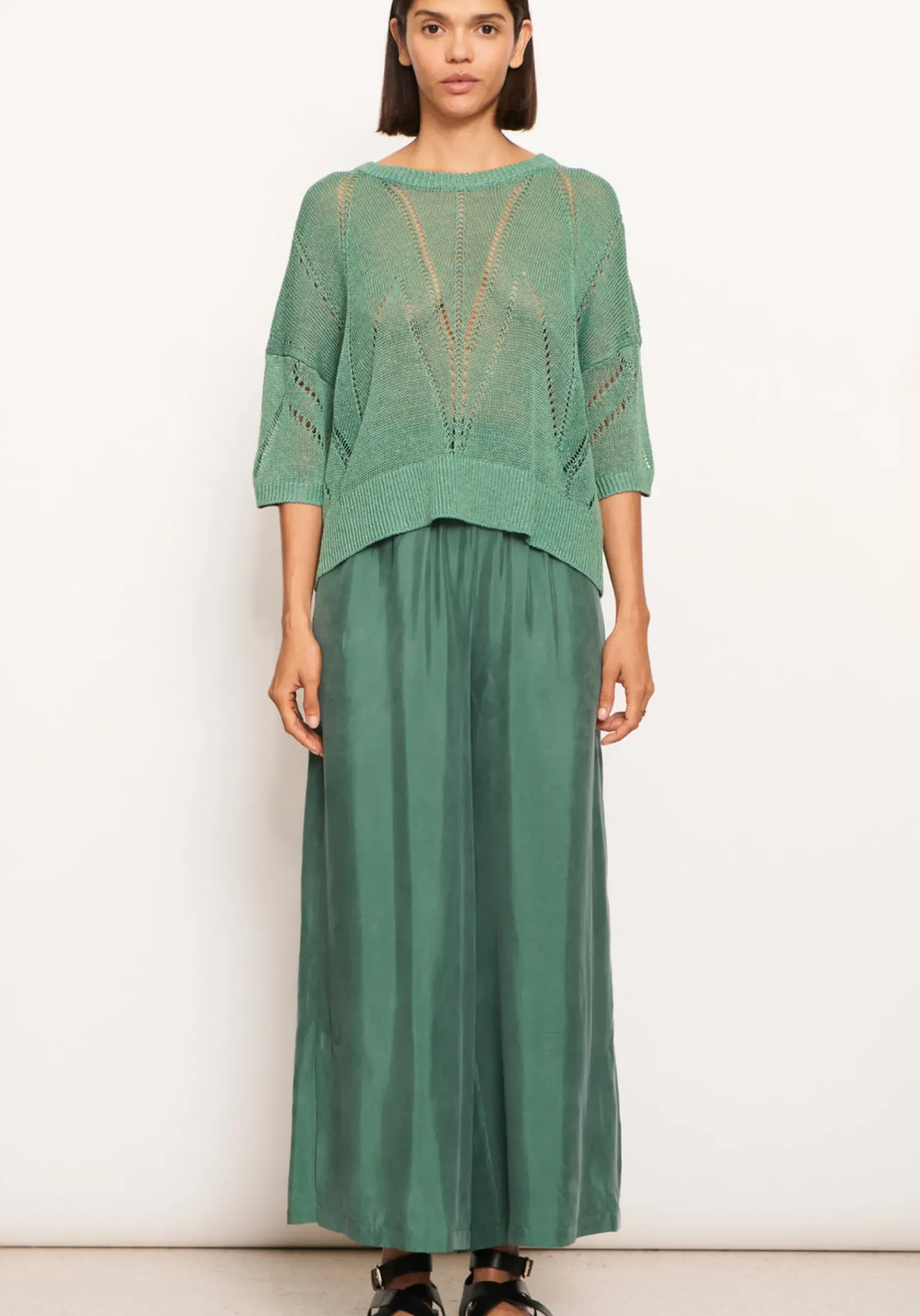Pol Pier Knit Tee- Green