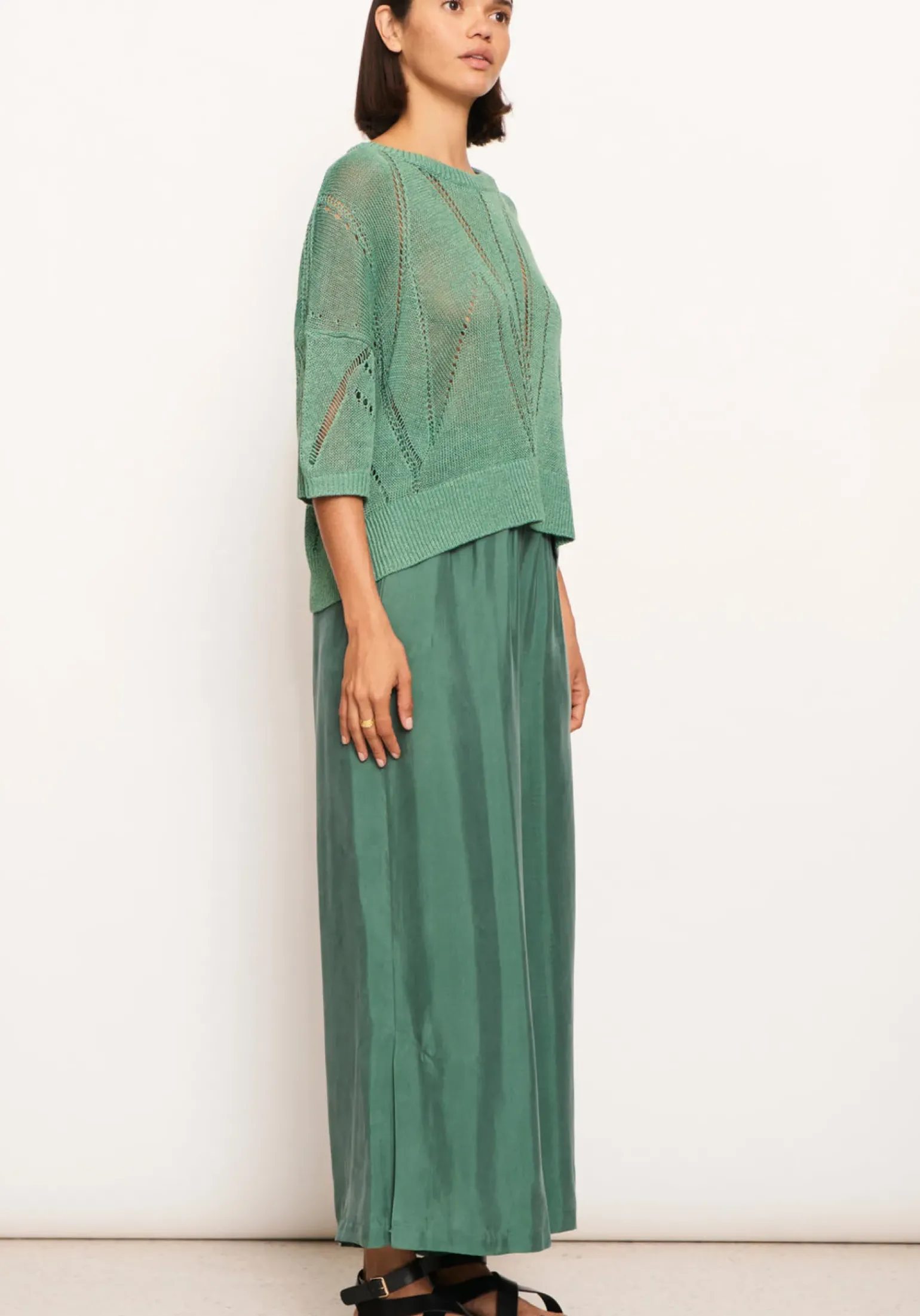 Pol Pier Knit Tee- Green