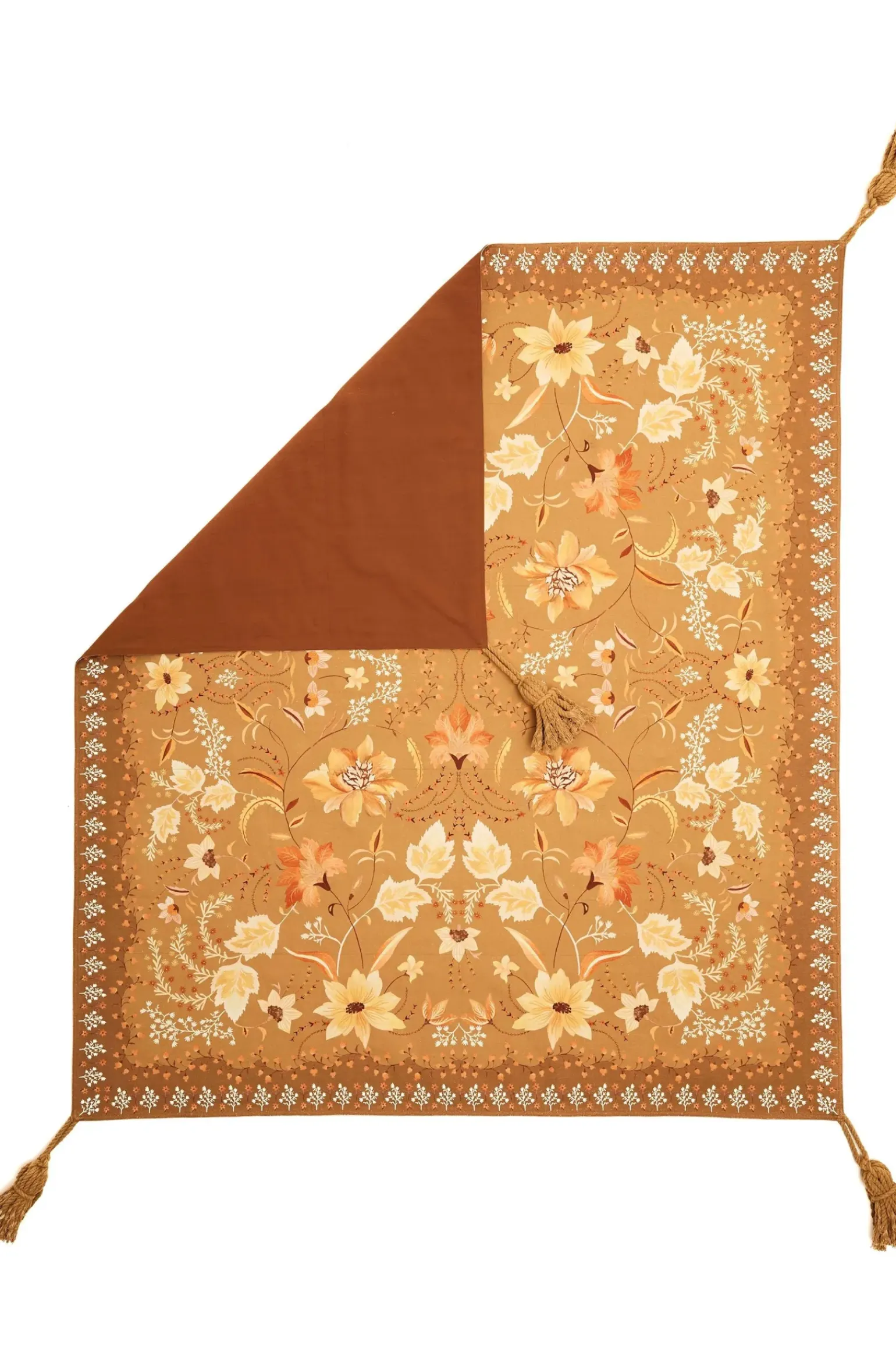Wandering Folk Picnic Rug - Golden Folk